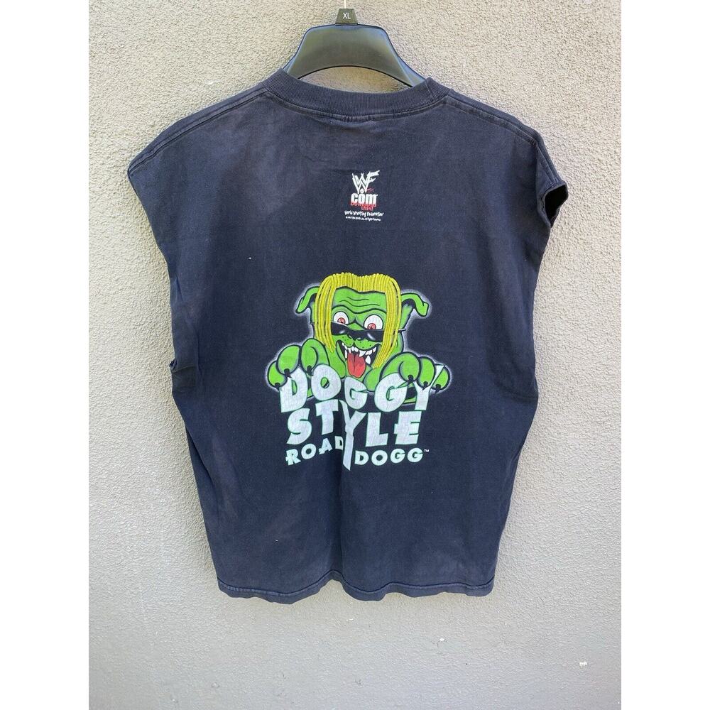 Vintage 90s Wwf Road Dogg T Shirt Size 2XL Black Sleeveless DX D-Generation X